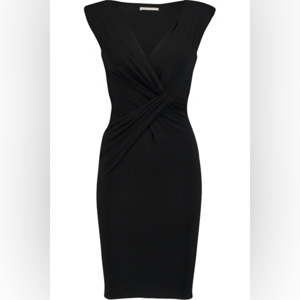 🖤 MAJE Roma Stretch jersey mini black dress size 3